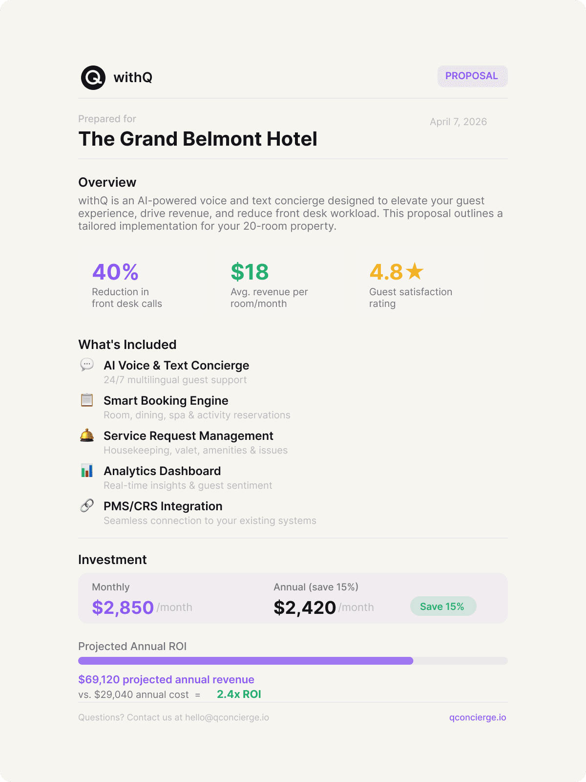 withQ Custom Proposal Example
